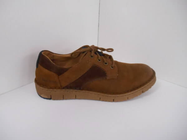 Derby en nubuck cognac sur semelle gomme première amovible