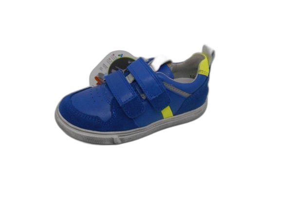 Tennis à double velcro en cuir