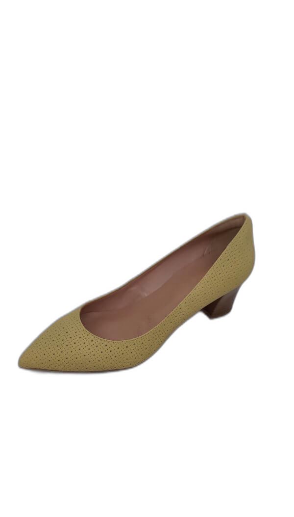 Escarpin Myss en cuir jaune
