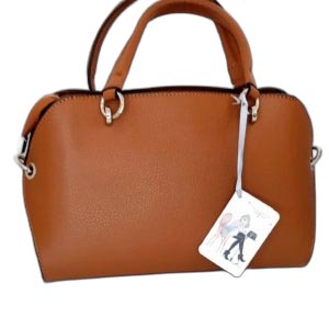 Sac à deux anses en cuir miel