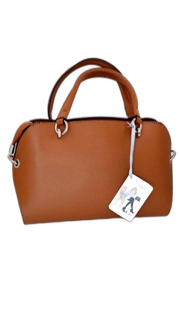 Sac à deux anses en cuir miel