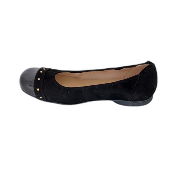 Ballerine Sabrina's en nubuck et vernis noir – Image 3