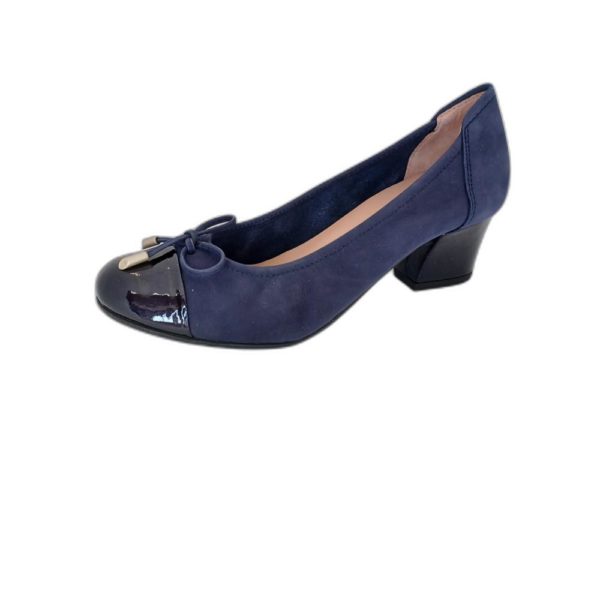 Escarpin Sabrina's en nubuck et vernis marine