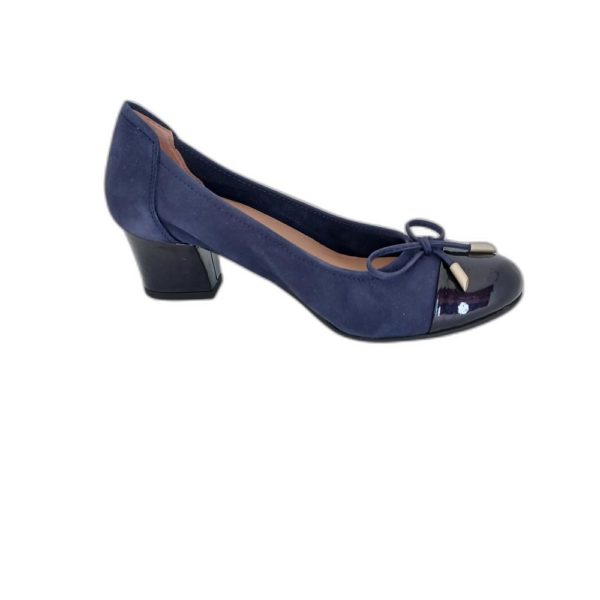 Escarpin Sabrina's en nubuck et vernis marine – Image 3