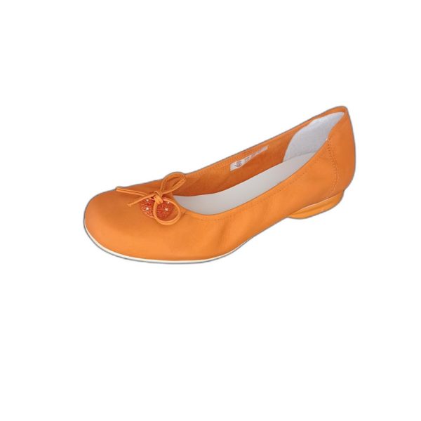 Ballerine Sabrina's en cuir nubuck orange