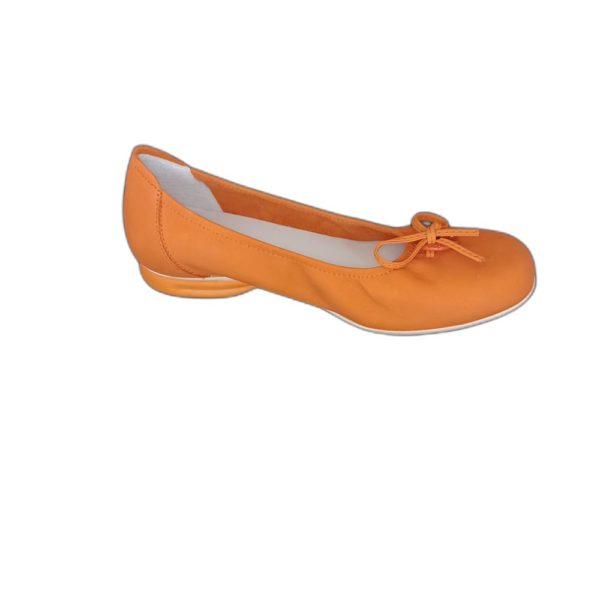 Ballerine Sabrina's en cuir nubuck orange – Image 3