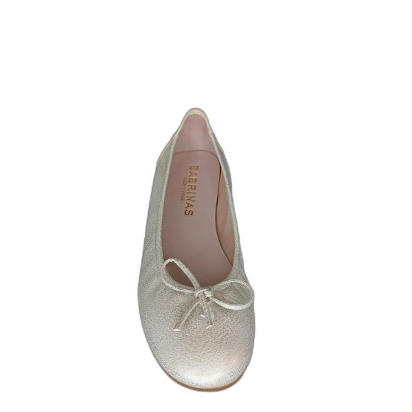 Ballerine Sabrina's en cuir irisé Champagne – Image 2