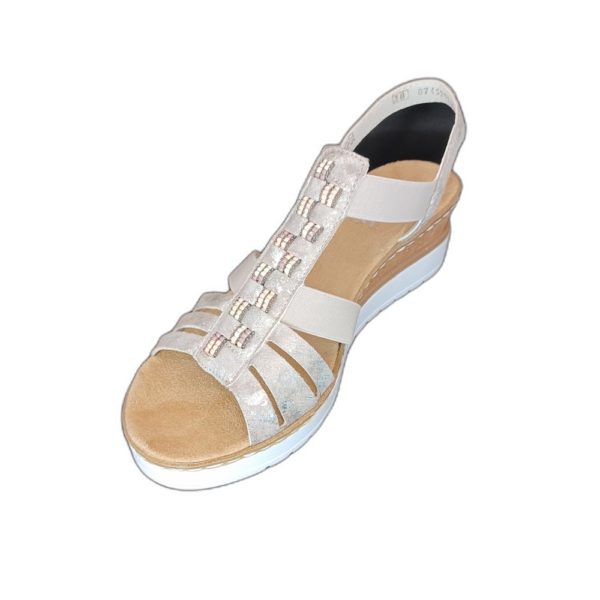 Sandale Rieker V3822-90 rose métallisée – Image 2