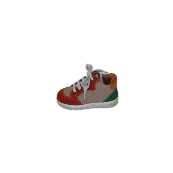 Premier pas Babybotte Fausto taupe bordeaux vert