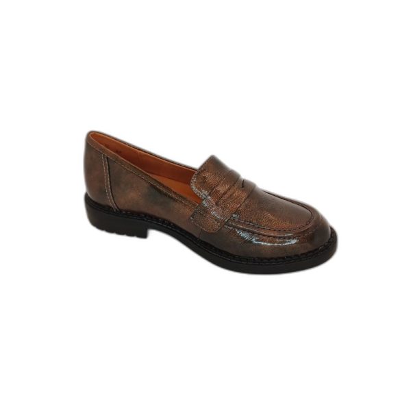 Mocassin collège Caprice 9-9-24602-29 Khaki Vernis