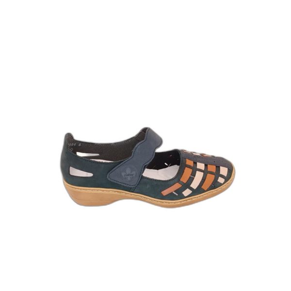 Ballerine à bride velcro 41369-14 Marine