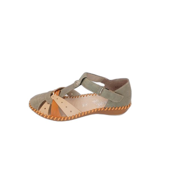 Sandalette salomé Rieker M1655-54 Kaki Beige