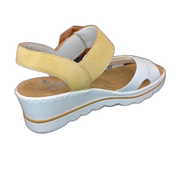 Sandale Rieker 67476-69 Blanc/Jaune