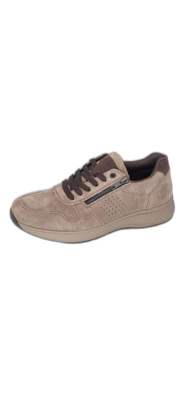 Tennis en nubuck taupe B7612-25