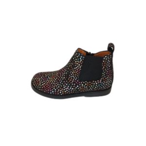 Bottine Froddo en nubuck noir imprimé pois multicolore G3160174-6