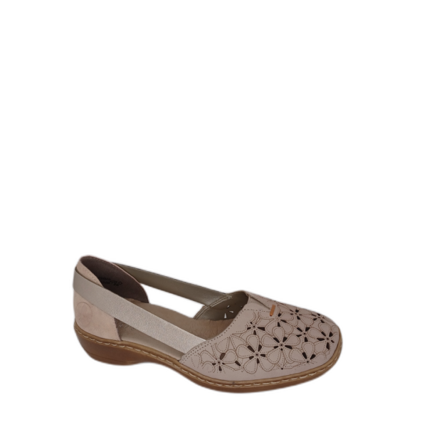 Ballerine à quartier ouvert Rieker 41356-60 Beige
