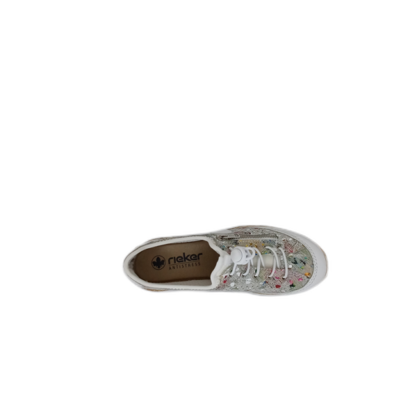 Sneaker Rieker N42V1-90 Blanc/Argent
